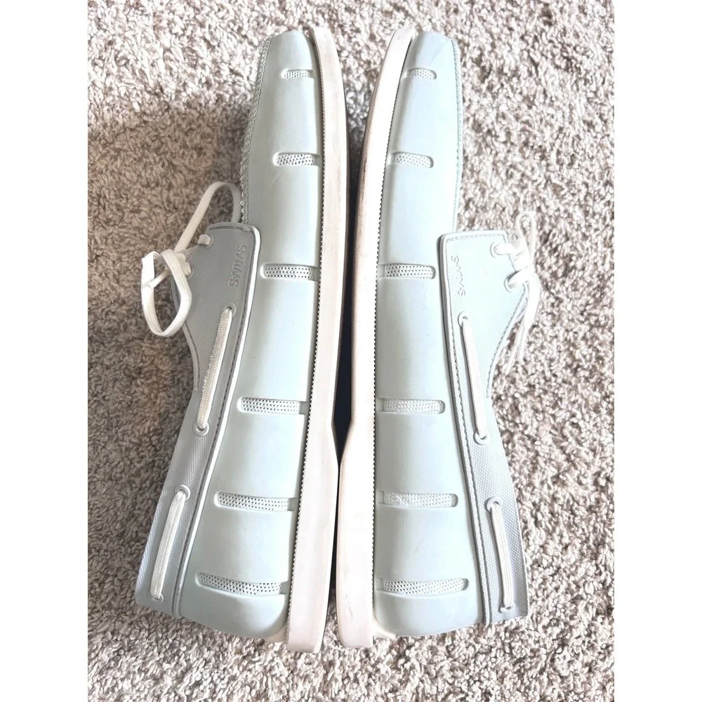 Swims Light Blue and White Boat Shoe Loafers